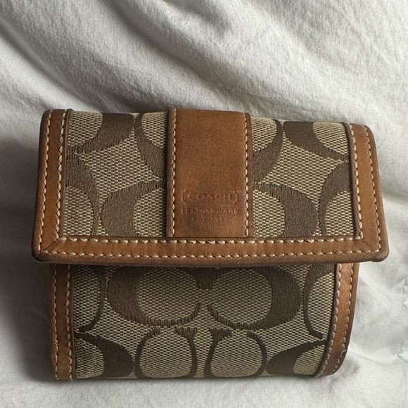 Coach Handbags - Coach Signature Brown and Tan Wallet